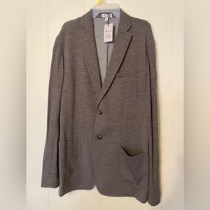 Peter Millar Crown Classic Knit Wool Blend Sport Coat In Grain. Size: XL long